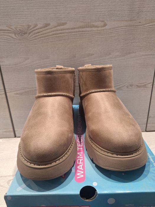 Buty zimowe śniegowce damskie Skechers r. 39  jak ugg lub emu