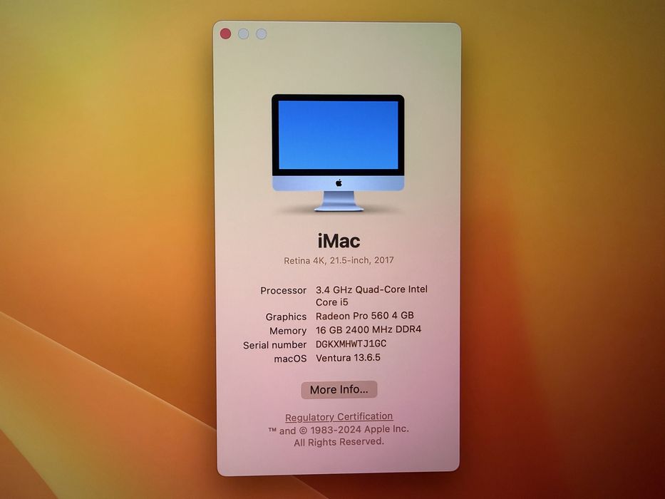 iMac 21.5” - 2017 - 16GB RAM - 1TB em Excelente Estado