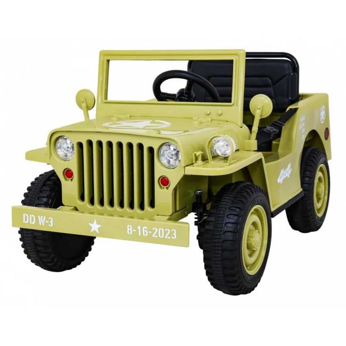 Samochód Auto autko Pojazd Retro Wojskowy 4x4 na akumulator dla dzieci