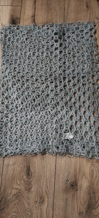 Szalik komin Reserved szary niebieski z błyszczącą nitką