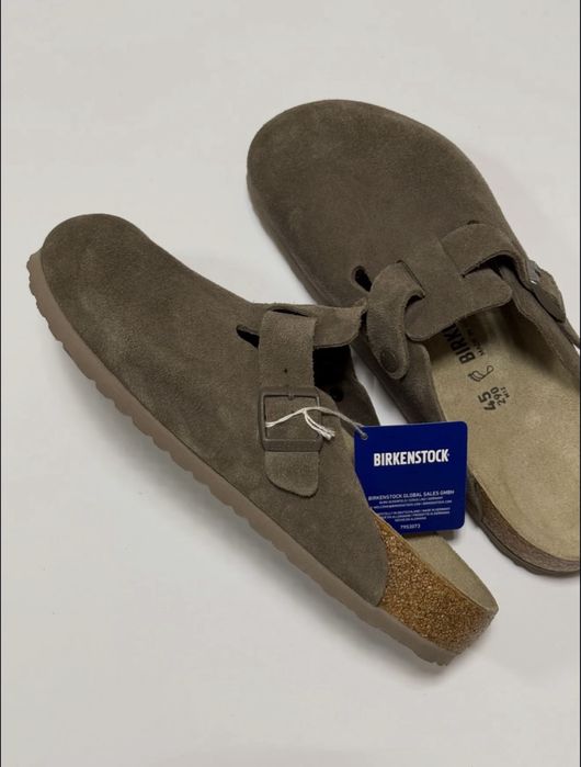 Birkenstock Boston Concrete Grey Suede | Оригінал
