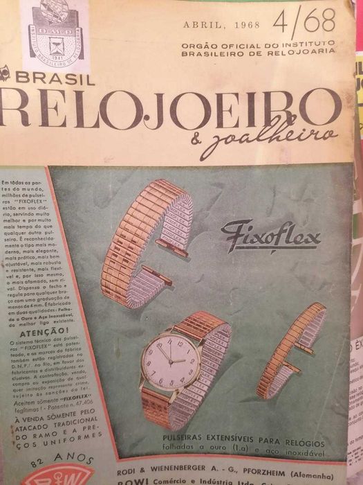 Revistas do Instituto Brasileiro de Relojoaria editadas desde 1966