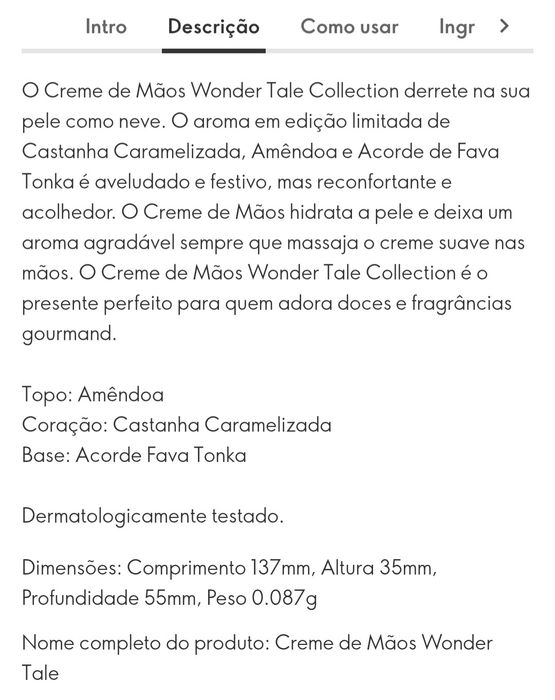Creme de Mãos Wonder Tale 75ml ORIFLAME