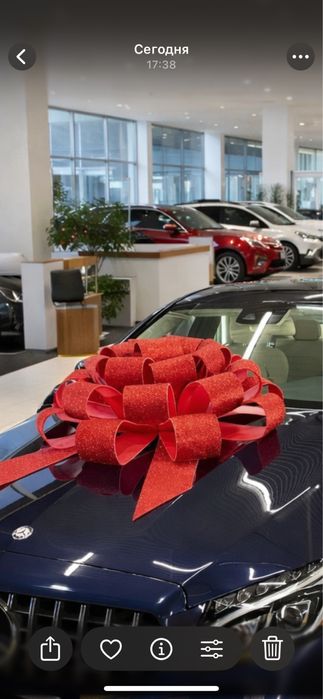 Бант на авто, оренда червоного банта на подарок машини, Київ