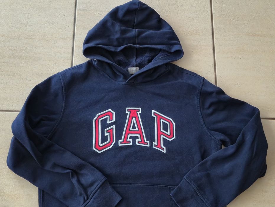 Bluza chłopięca GAP kaptur 164 granatowa