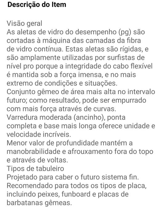 Quilhas gêmeas resina epóxi (novas)