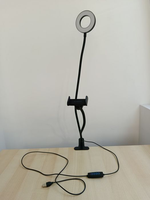 Luz Ring LED com Suporte Flexível | Flexible Ring Light Phone Stand