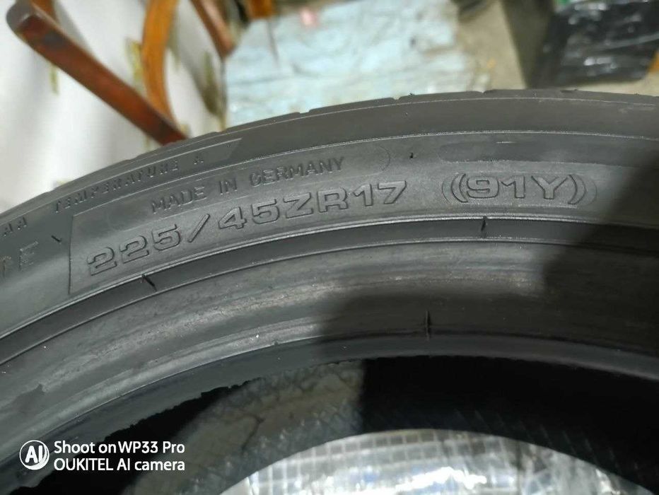 *Шини Dunlop 225/45R17. 2шт. Літо 2024р (643)