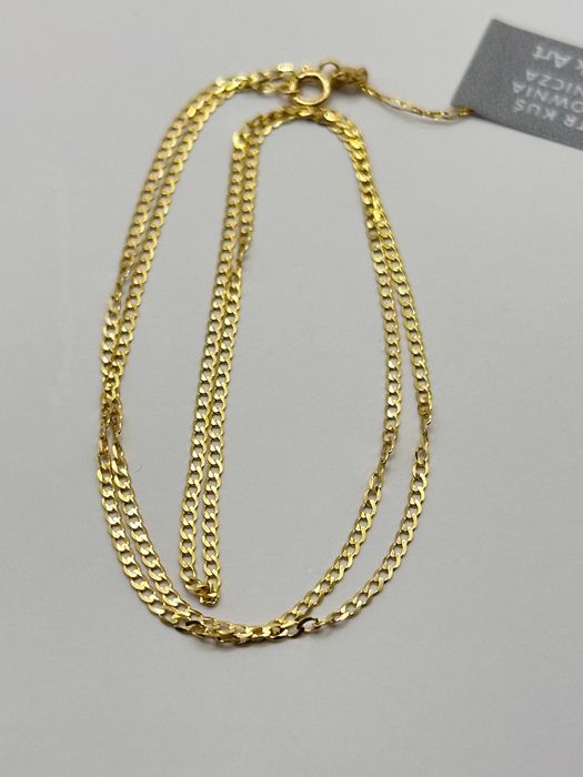 Łańcuszek złoty Pancerka 50 cm 1,67g Pełny masywny