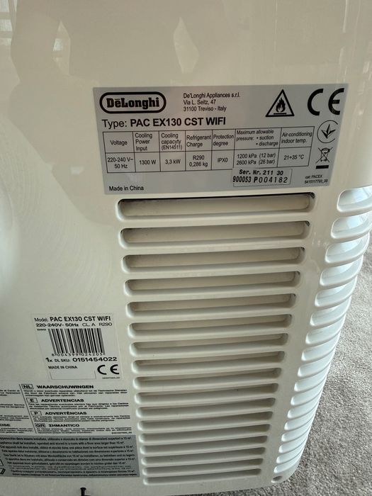 Ar Condicionado Portátil De'Longhi Pinguino Care4Me PACEX130CSTWIFI – Como Novo