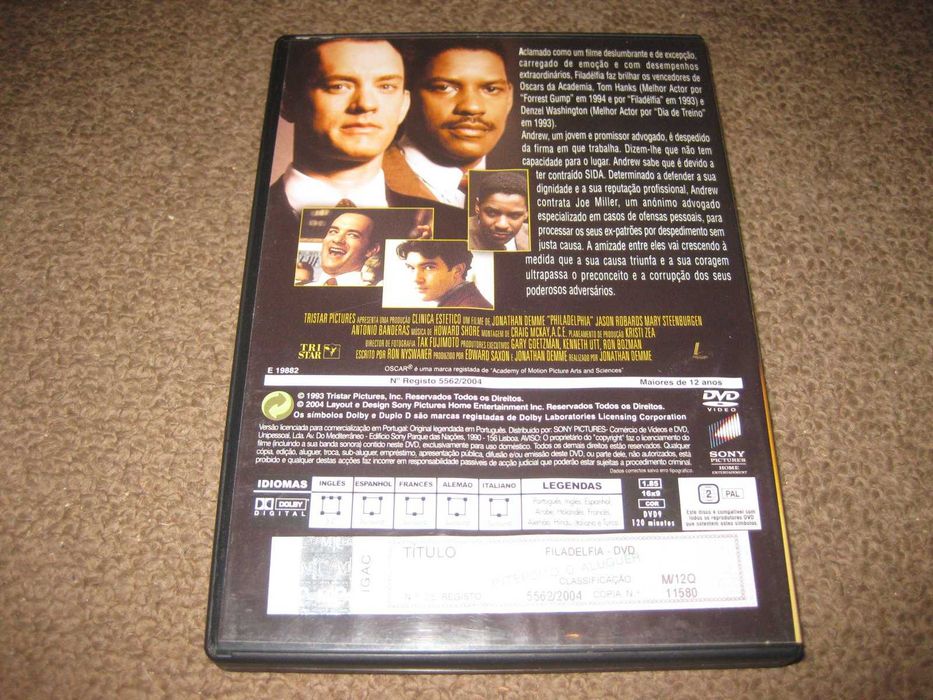 DVD "Filadélfia" com Tom Hanks