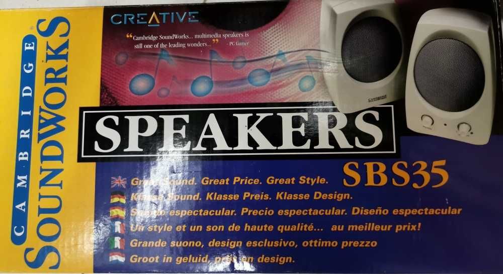 Colunas de som Para PC, vintage: Eastern, Cambridge, Trust e Creative