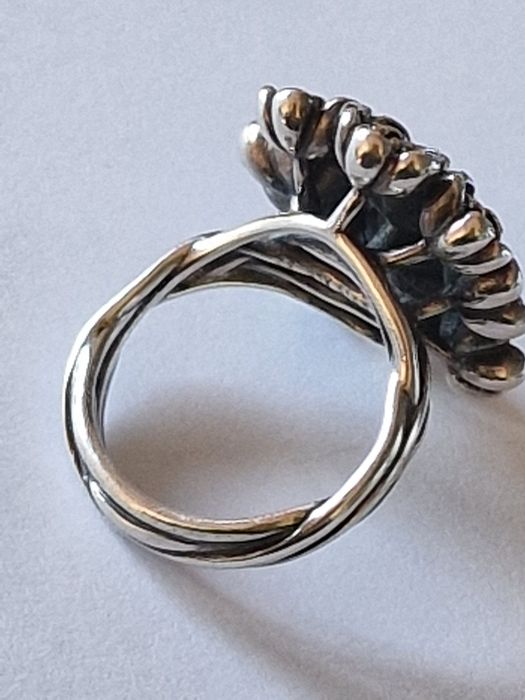 Pierścionek Pandora  z srebra 925  ,złoto 14k