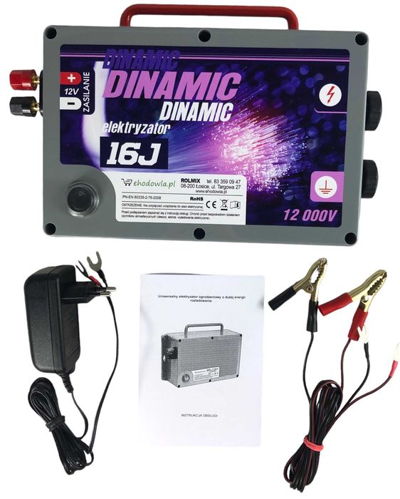 Pastuch Elektryzator Elektryczny DINAMIC 16J DUŻA MOC 90-120km