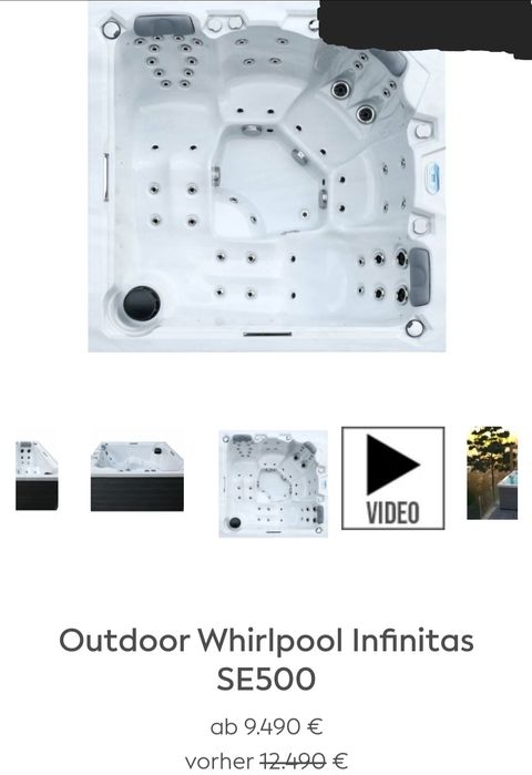 JACUZZI Wanna ogrodowa z hydromasażem Infinitas SE500 GERMANY 12490 €