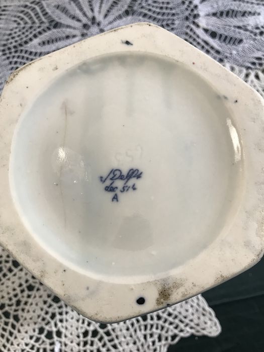 Ваза Делфт. Вінтажна ваза.