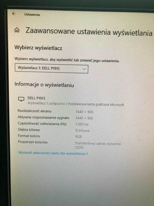Monitor DELL P1913 z podstawą PIVOT (obracany)