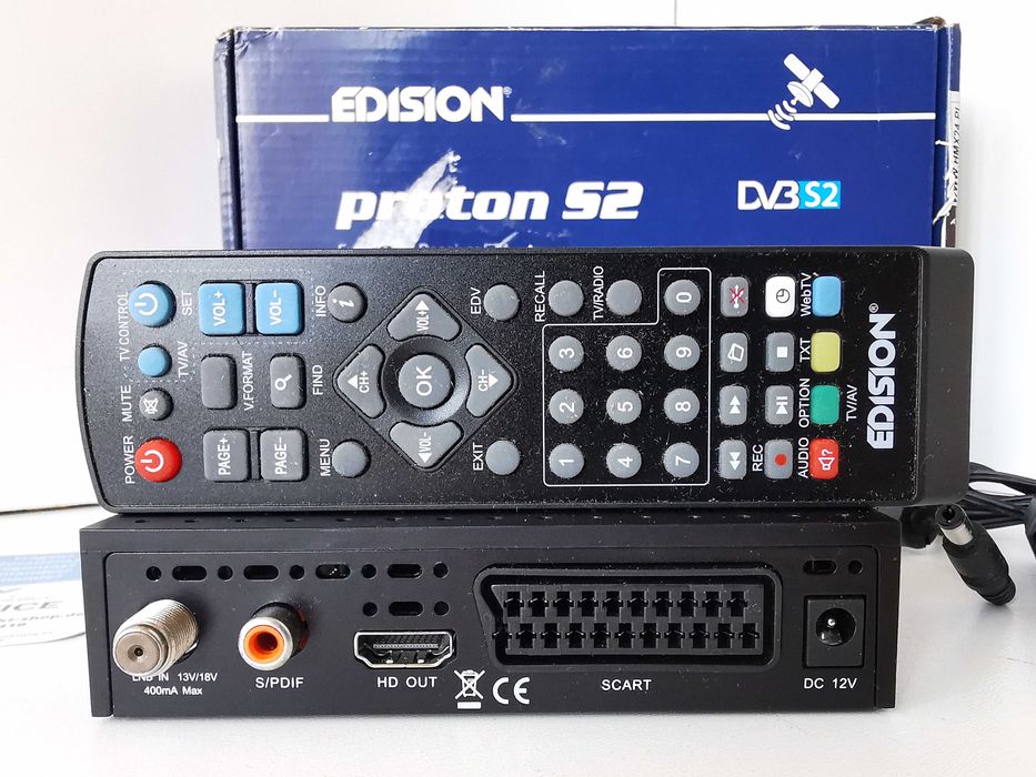 Dekoder Tuner Satelitarny TV Edision Proton S2 DVB-S2