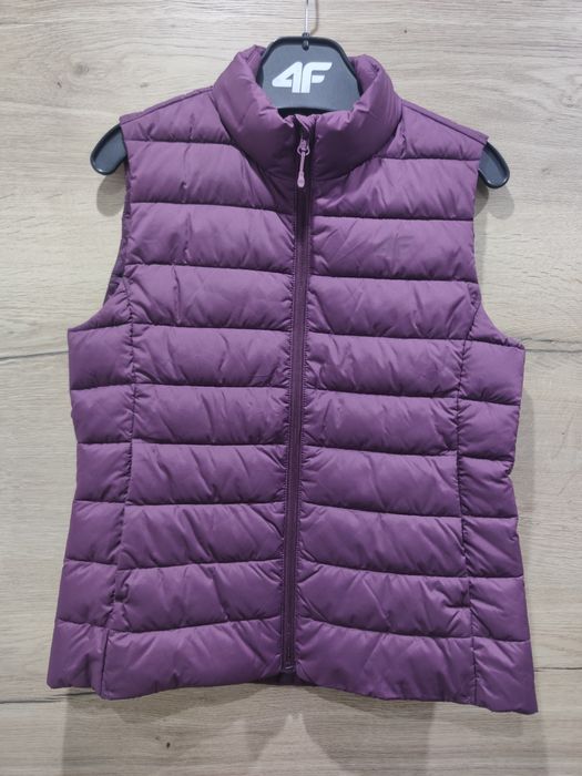 Kamizelka bezrękawnik puchowy damski 4F rozmiar S śliwkowy