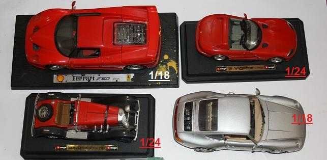 4 miniaturas de Carros 15 euros cada unidade