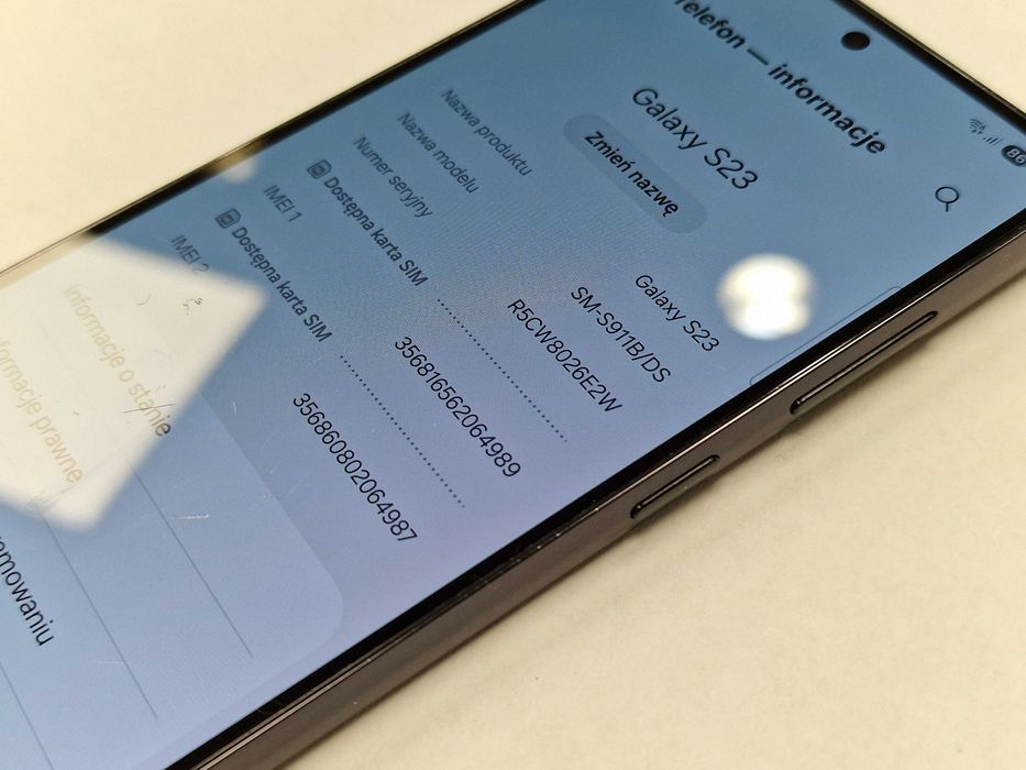 Samsung Galaxy S23/ 8GB/ 128GB/ Phantom Black/ Grade C + ładowarka