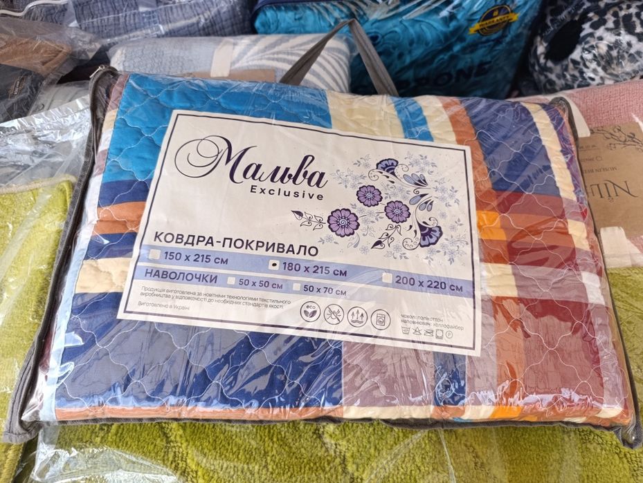 Літні ковдри-покривала. 3 розміри. Різні кольори.