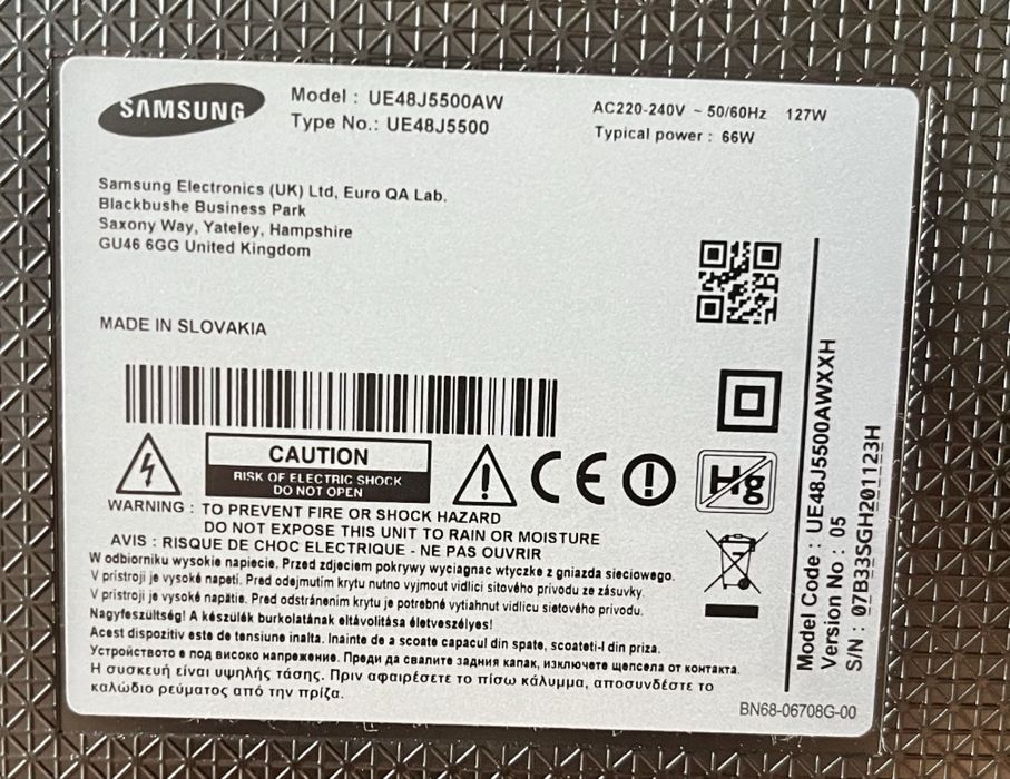Samsung TV 48 cali zbity
