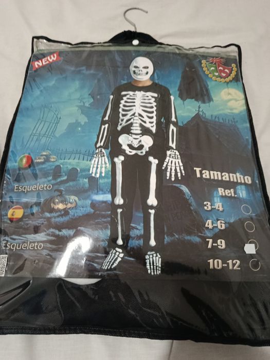 Fato esqueleto Halloween