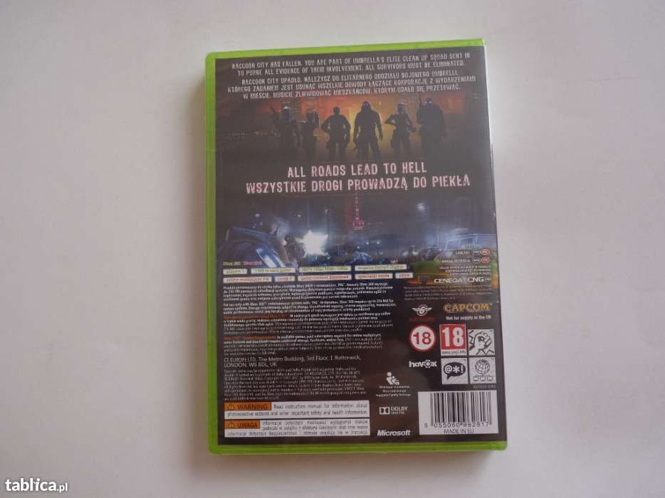 gra RESIDENT EVIL operation RACCOON city xbox 360 nowa