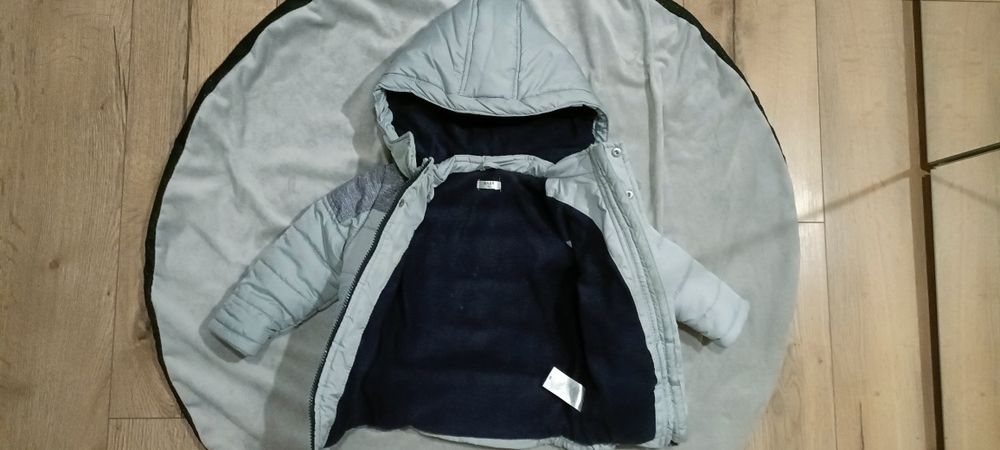 Szara zimowa kurtka rozm. 80/ ubranka dziecięce