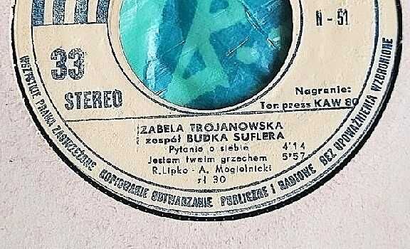 Izabela Trojanowska i Budka Suflera - dwa single z lat 80 tych.