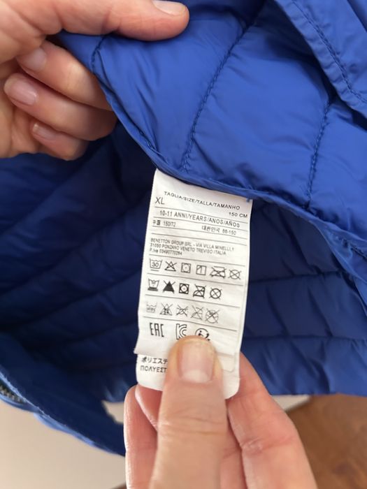 Kamizelka niebieska Benetton 150cm 10-11 lat