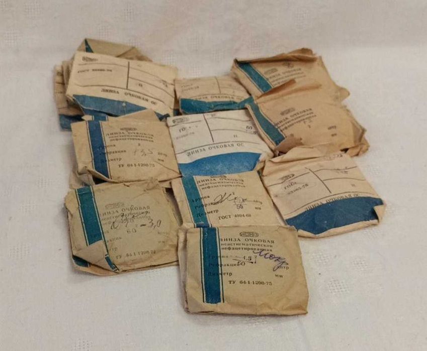 Линзы стеклянные  + и - для очков