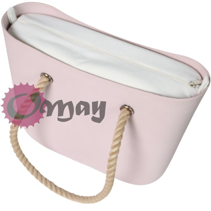 organizer do OBAG STANDARD welur śmietanka latte 2 kieszenie OMAY