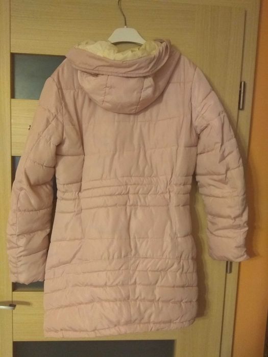 ** mega okazja modny z naszywka vogue płaszcz jasny różowy