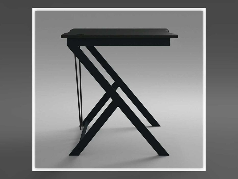 Nowe Biurko Gamingowe 100 cm Czarny Carbon Loft Stolik Komputerowy dla Gracza Młodzieżowe