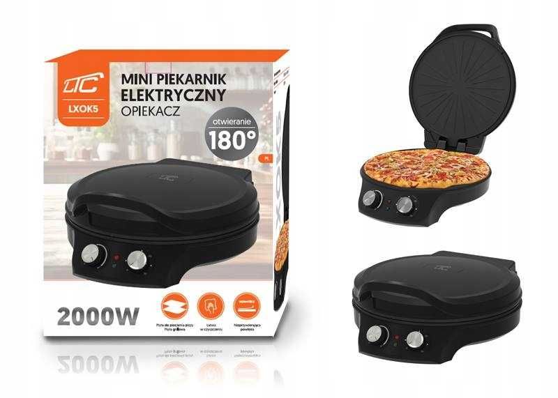 Piekarnik elektryczny opiekacz grill okrągły 30cm 2000W piec do pizzy