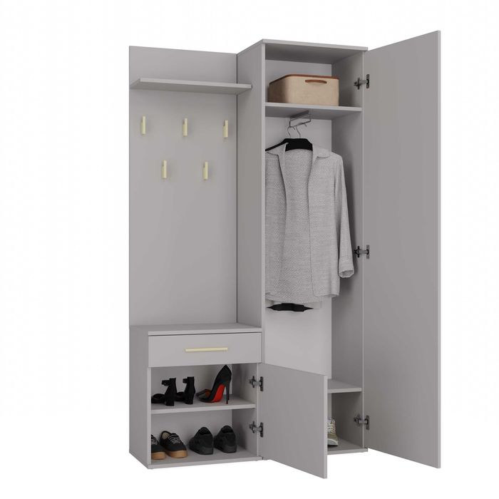 Garderoba DUO Szafa Lustro Wieszak Do Przedpokoju KASZMIR