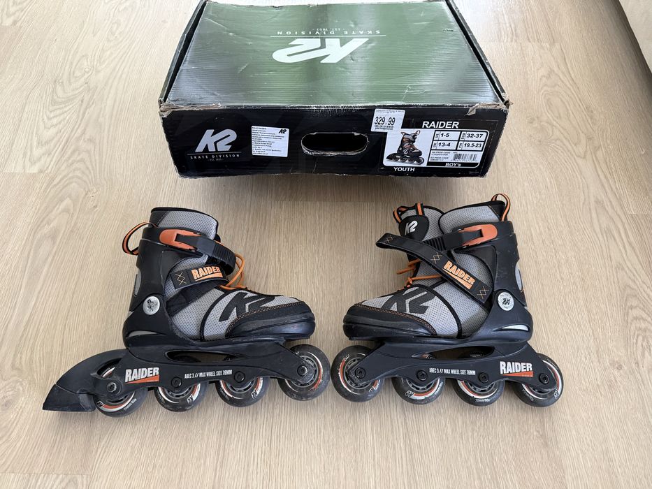 Rolki K2 Raider youth. Rozmiar regulowany 32-37