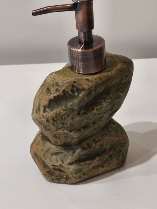 Dispensador de Sabão Pedra Natural Artigo Novo | Decoração Casa de