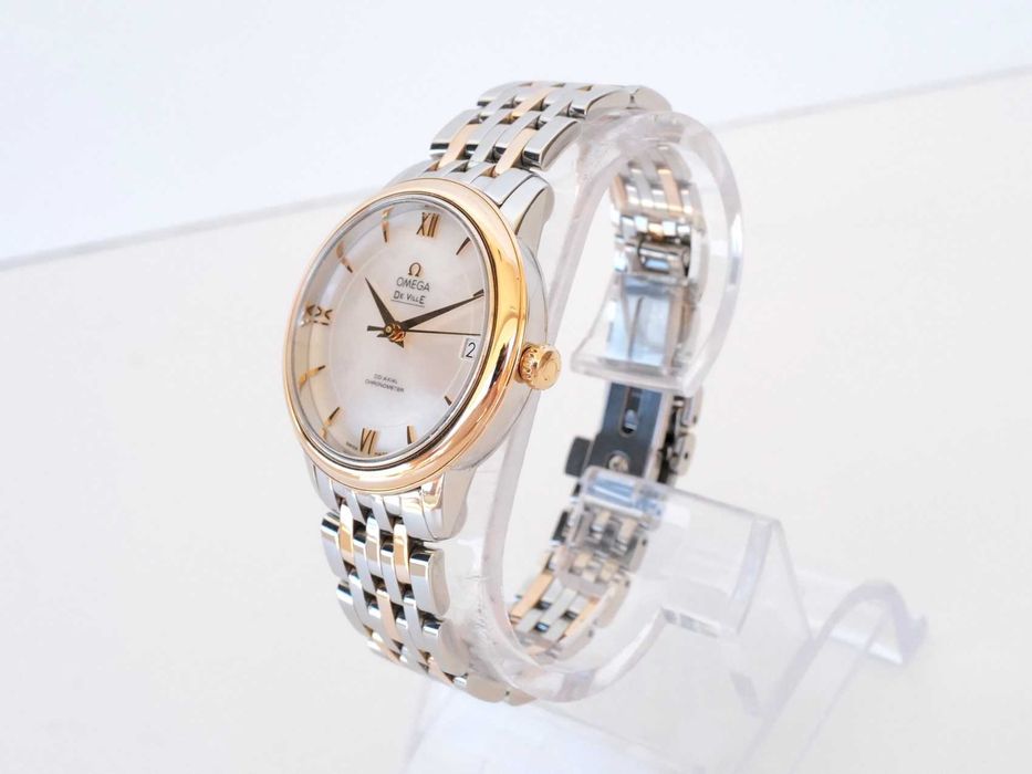 Omega De Ville Prestige MoP Dial 18K Rose Gold Steel Automatic 33