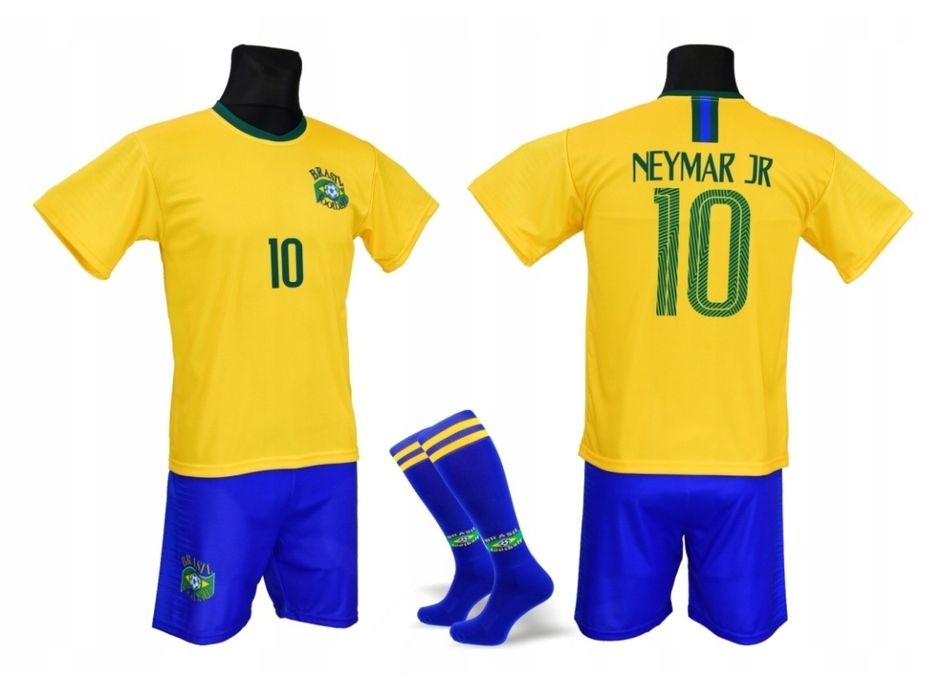 Strój piłkarski Neymar 10 Brazylia rozm od 116 do 164