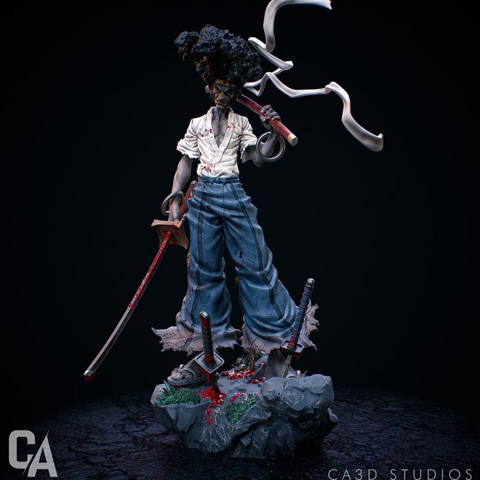 Figurka 3D  Afro Samurai– Fan Art, druk 16K