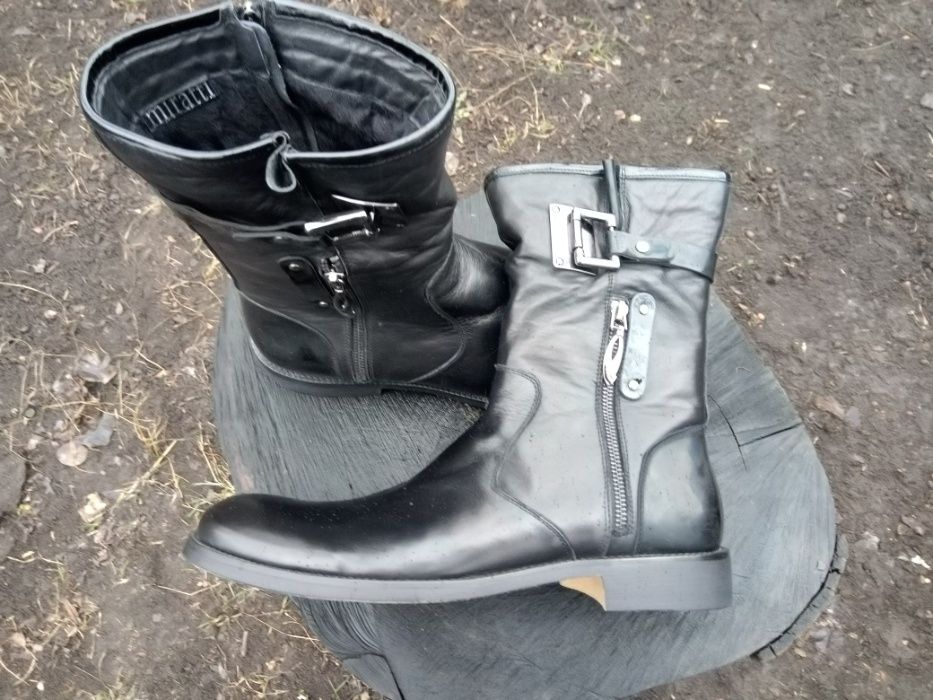 Полу сапоги мужские(кожа натуральная)