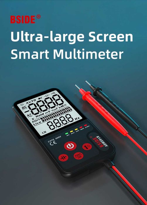 BSIDE ADMS9 мультиметр авто AC/DC 600В, Резистор, Емкость, Диоды, NCV