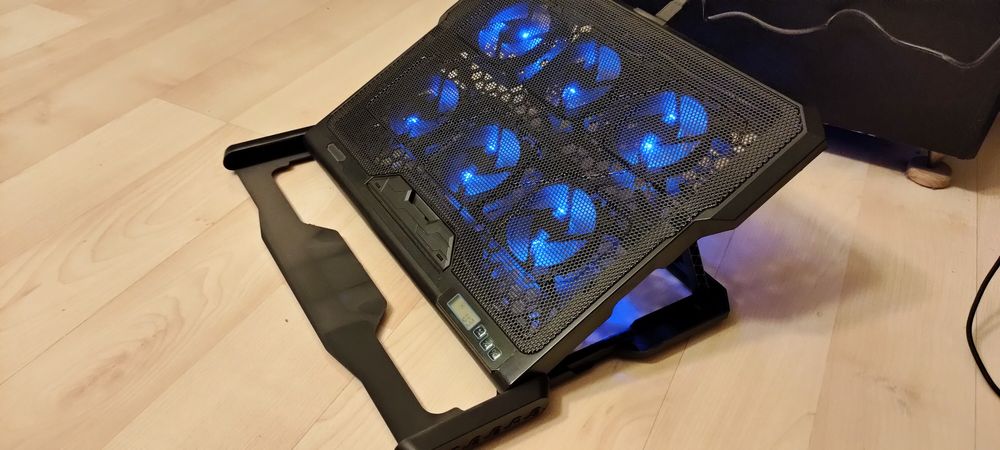 Podstawa chłodząca, wentylacja pod laptopa, wentylator, chłodzenie