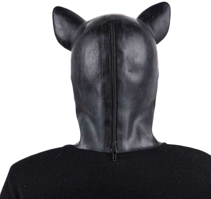 900a/ Kostium Maska Sylwester Halloween Kostium Pies L latex 0,6 zamek