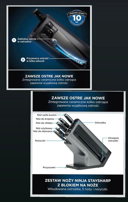 Zestaw noży kuchennych