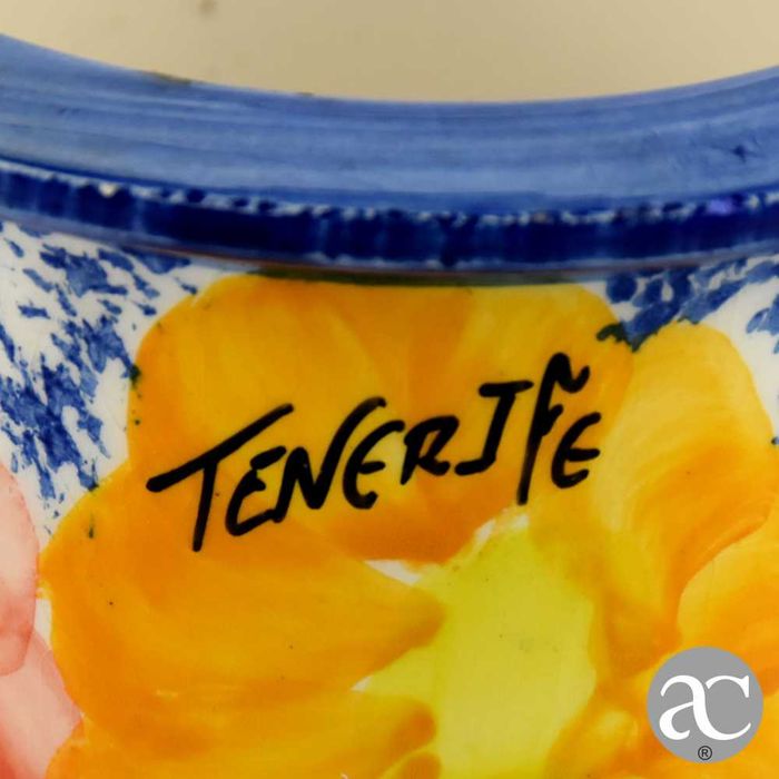 Pequeno Cachepot Faiança Espanhola – Tenerife, pintado à mão