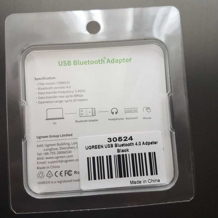 NOVO - UGREEN - Adaptador USB Bluetooth 4.0 - BLE433169711655833602